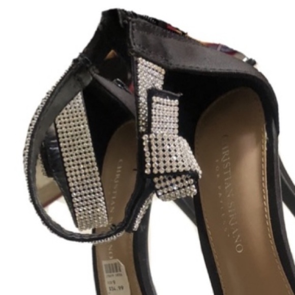 Christian Siriano Strappy Bling Open Toe Heels - Picture 7 of 7